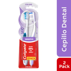 COLGATE - Cepillo Dental 360 Sensitive Pro Alivio 2x1