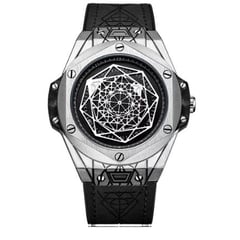 RUIMAS - RELOJ HOMBRE PLATEADO NEGRO RM533G