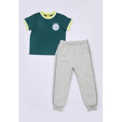 BABY PLANET - Conjunto De Camiseta Verde Y Pantalón Para Bebé Niño