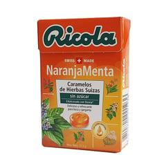 RICOLA - Caramelo Naranja Menta Sin Azucar X 27.5G