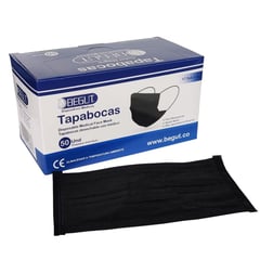 BEGUT - Tapabocas Empaque Individual Negro X 50und