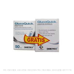 GLUCOQUICK - Oferta Tiras X 50 + Gratis Lancetas X 50Und