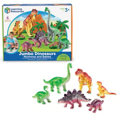 LEARNING RESOURCES - Set Dinosaurios Mamás Y Bebes Jumbo Figuras Coleccionables