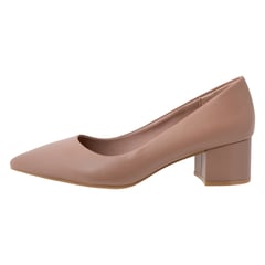 FIONI - Zapatos Mana De Tacón Ancho Bajo Para Mujer Payless Beige