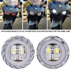 LEDMAX - 2 Ojos De Angel, Proyector Lupa Led Para Farola Moto Y Carro