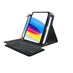 GENERICO - Estuche Teclado Smart Case 360 Giratorio Para iPad Air 5 10.9