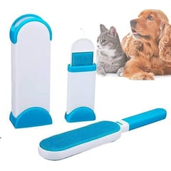 GENERICO - Kit Removedor Quita Pelo Pelusa Motas Mascotas Reusable Azul