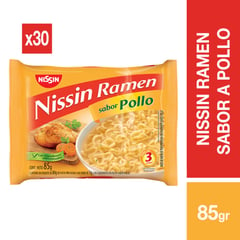 NISSIN - Ramen Sabor Pollo - 30 unidades 85 gr