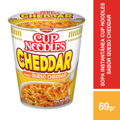 NISSIN - Sopa Instantánea Cup Noodles sabor Queso Cheddar - 69Gr