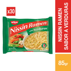 NISSIN - Ramen Sabor Verduras - 30 unidades 85 gr