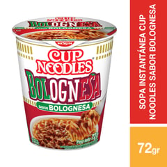 NISSIN - Sopa Instantánea Cup Noodles sabor Bolognesa - 72Gr