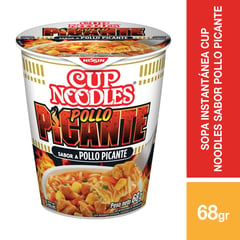 NISSIN - Sopa Instantánea Cup Noodles sabor Pollo picante - 68 Gr