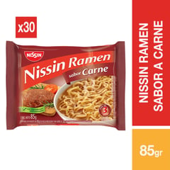 NISSIN - Ramen Sabor Carne - 30 unidades 85 gr,