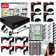 DAHUA - KIT CCTV 1080P DVR 8CH + 8 CÁMARAS DE SEGURIDAD 2MP + DISCO 1TB