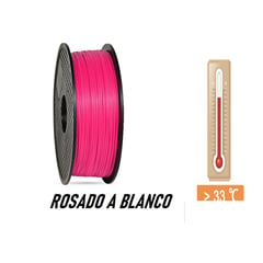 GENERICO - Filamento PLA Termosensible Rosado 1lb 500gr 1.75mm Impresion 3D