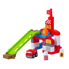 MONKEY BRANDS - Juego de bloques armatodo para niños Estación bombero 30 pz