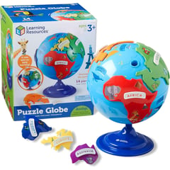 LEARNING RESOURCES - Globo Terráqueo Niños Rompecabezas 3d Didáctico