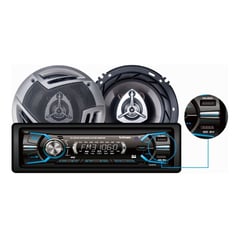 BOWMANN - Radio Carro Bluetooth USB x 2 + Parlantes 16 Cm DX-3660BT