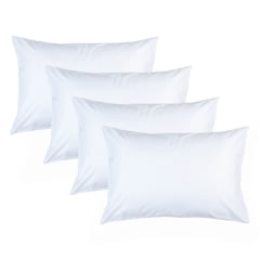 GENERICO - Set 4 Almohadas Siliconadas Funda Blanca 65x45CMS