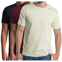 GENERICO - Camiseta para hombre en algodon 100% x 3 unidades