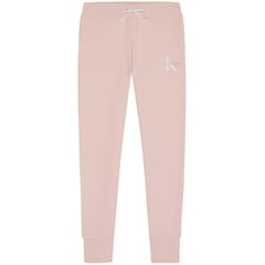 CALVIN KLEIN - Pantalónes De Chándal Con Logo Monograma Rosado Niña