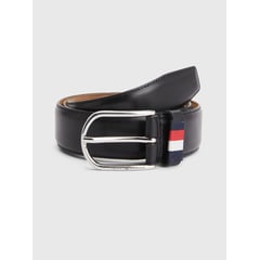 TOMMY HILFIGER - Cinturón Negro Essential De Cuero