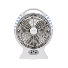 SANKEY - Ventilador Abanico Recargable con Radio y Luz de 12 Pulg