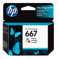 HP - Cartucho De Tinta 667 Tricolor Original 3YM78AL