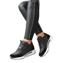 GENERICO - Tenis Mujer Colores Variados Calzado Dama Casual Y Elegante-Negro