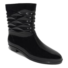 NACIONAL - Botas Impermeables Lluvia Mujer Dama Caucho Elegantes Negras