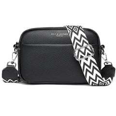 GENERAL - Bolso Bandolera Cuero Mujer Color Negro