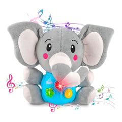 GENERICO - Juguete Para Bebe Peluche Elefante Luces Sonidos