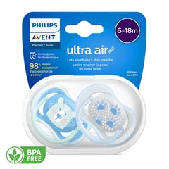 AVENT - Chupo Ultra Air x2 - 6-18m x2 Niño