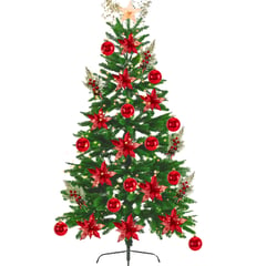 IKSA - Arbol de Navidad 150cm de 400 Ramas con Hermosa Decoración Incluida