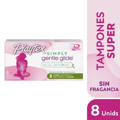 PLAYTEX - Tampones Simply Gentle Glyde Super X 8und