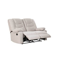 MUEBLES FIOTTI - Sofa Reclinable 2 Puestos Biege Poliester Kalerin Premium