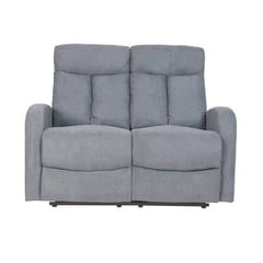 MUEBLES FIOTTI - Sofa Reclinable 2 Puestos Microfibra Trudy Gris