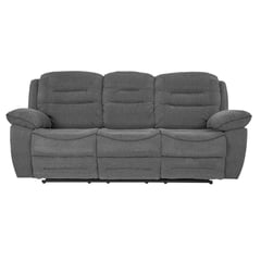 MUEBLES FIOTTI - Sofa Reclinable 3 Puestos Gris Microfibra Macario