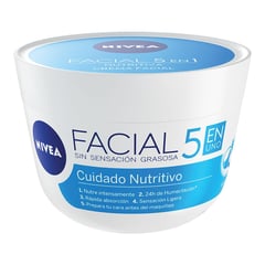 NIVEA - Nivea Crema Facial Hidratante 5 En 1 Cuidado Nutritivo 50 ml