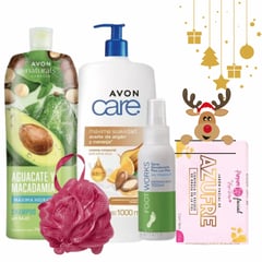 AVON - Navidad Shampoo Crema Spray jabon esponja