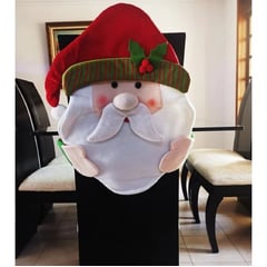 VOYPRE - Espaldar De Silla Diseño Navideño Papá Noel Rayas.