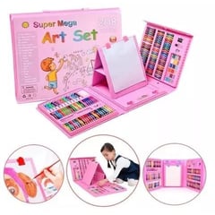 GENERICO - Set De Arte Niños Maleta 208 Piezas Crayon Plumones Colores