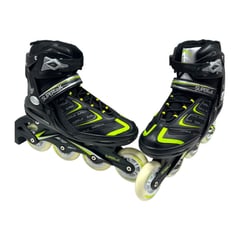 SUPERLOOK - PATINES SEMIPROFESIONALES RUEDA 84MM NEGRO VERDE TALLA 40