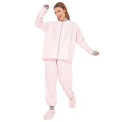 SANTANA - Pijama Mujer Térmica Polar Rosado