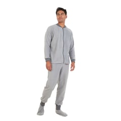 SANTANA - Pijama Hombre Térmica Polar Gris Claro