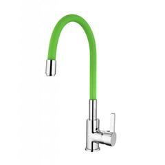 GENERICO - Grifo para lavaplatos cuello Flexible Verde con Ahorrador de agua