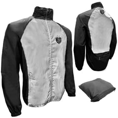 GENERICO - Chaqueta Moto Cortaviento Reflectiva Mtb Ruta Camuflada Bici