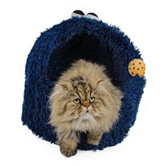 VIPETS - CAMA IGLOO COMEGALLETAS AZUL PERRO GATO (46 X 50 X 47)