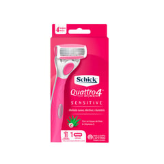 SCHICK - Quattro4 Mujer Piel Sensible Maquina de Afeitar