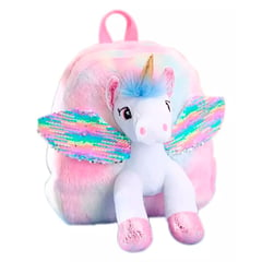 GENERICO - Maleta Morral Unicornio Peluche Niña Mujer Rosado Pony Ofert Aleatorio